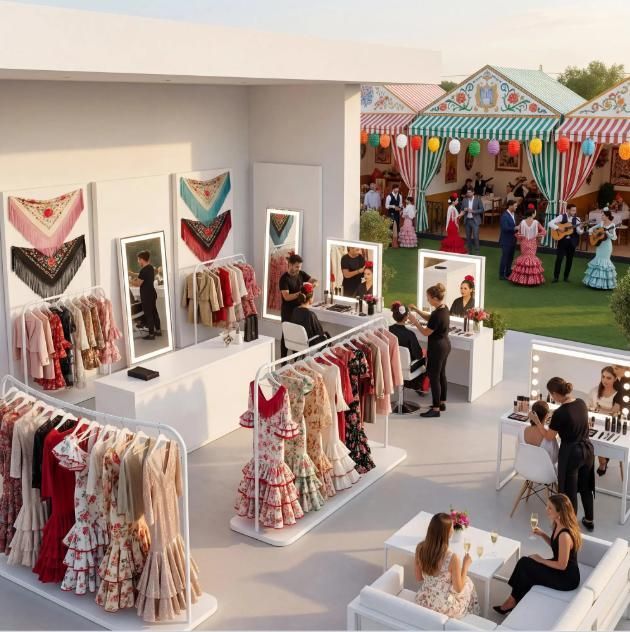 Imagen de IA del espacio expositivo dedicado "al arte, la moda y la tradición andaluza".