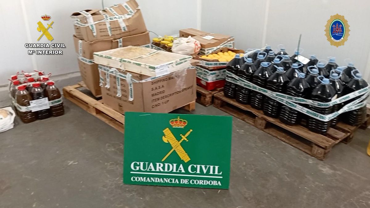 Alimentos incautados en la Feria.