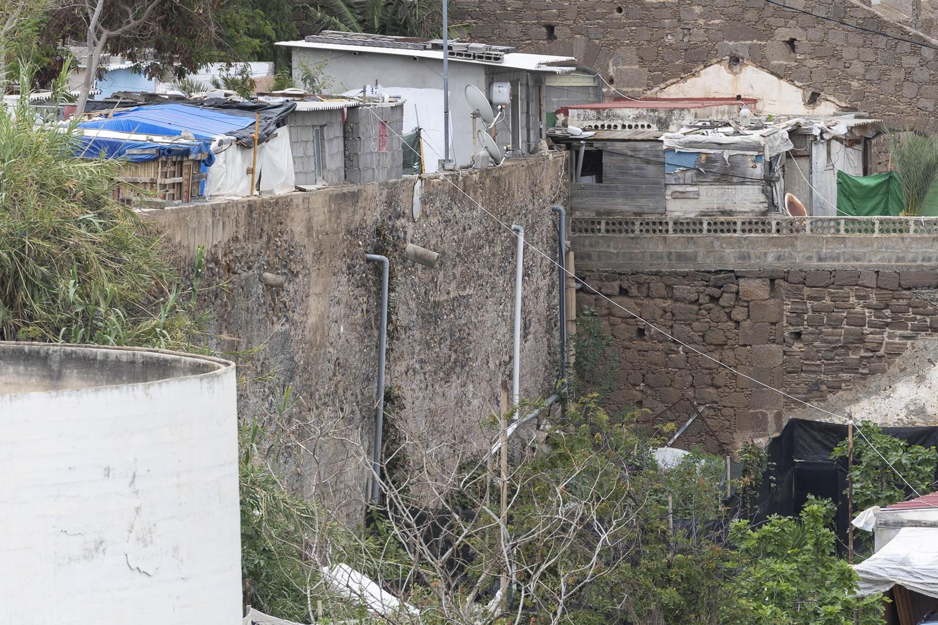 Asentamiento de vecinos en la Casa de Mr Leacock, en Santa María de Guía.