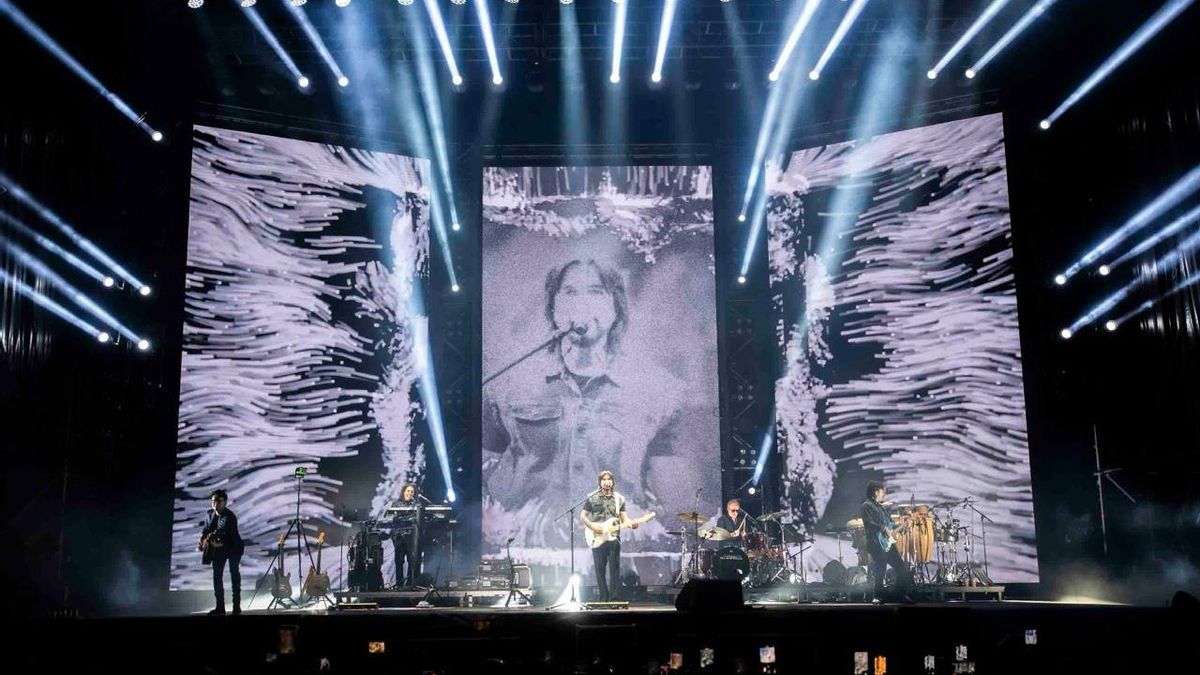 Juanes, este sábado, en el concierto celebrado en Breña Alta que puso el broche de oro a la III edición del festival ‘La Palma Blue Experience’.