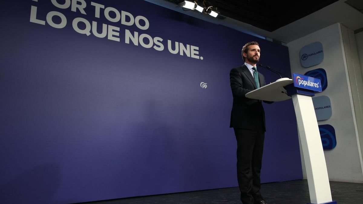 Casado rechaza participar en un "cordón sanitario" para excluir a Vox de la Mesa del Congreso