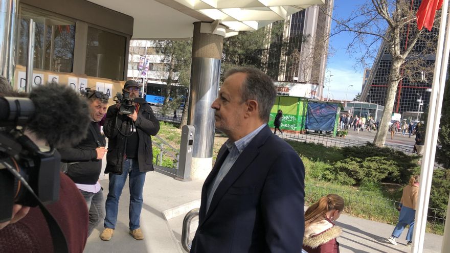 El consejero de Políticas Sociales de la Comunidad de Madrid Alberto Reyero a su entrada para declarar ante el juez por los protocolos de derivación en residencias durante la primera ola de la pandemia.