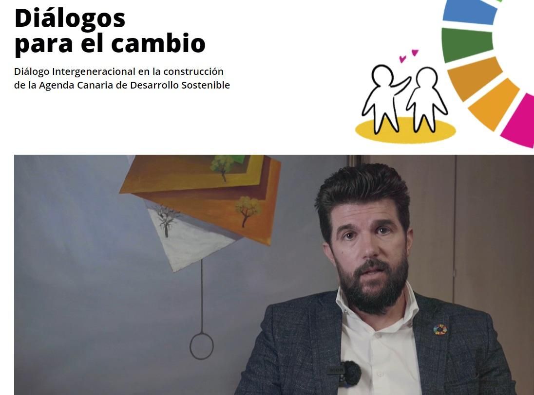Cartel del proyecto 'Diálogos para el cambio' con David Padrón.
