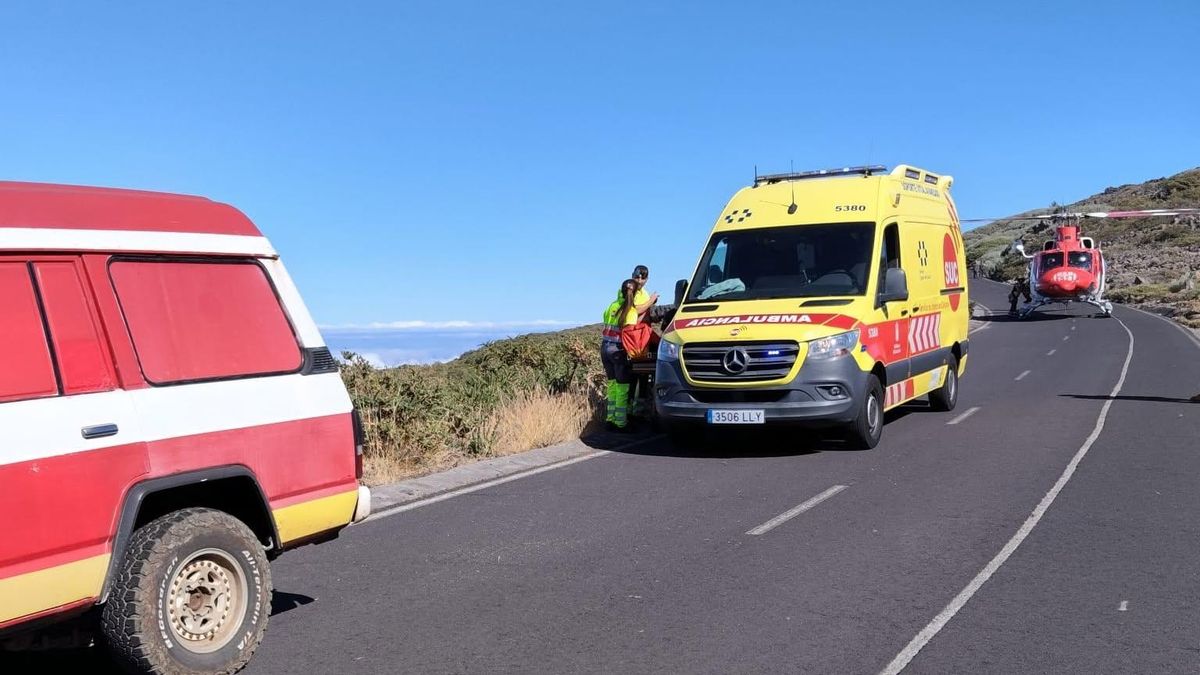 Evacuado en helicóptero tras sufrir un accidente en un barranco de difícil acceso  de Puntallana