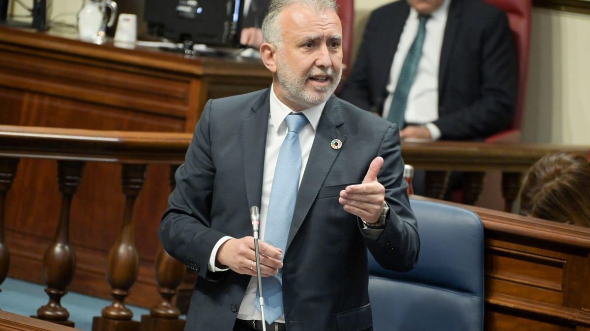 Ángel Víctor Torres durante su intervención este miércoles.