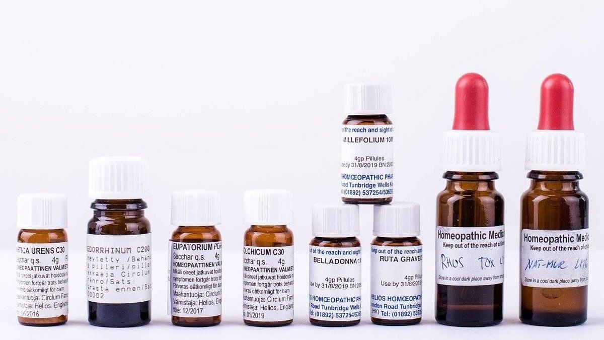 Botes de homeopatía, que la Agencia del Medicamento afirma que no tiene ningún efecto para curar enfermedades.