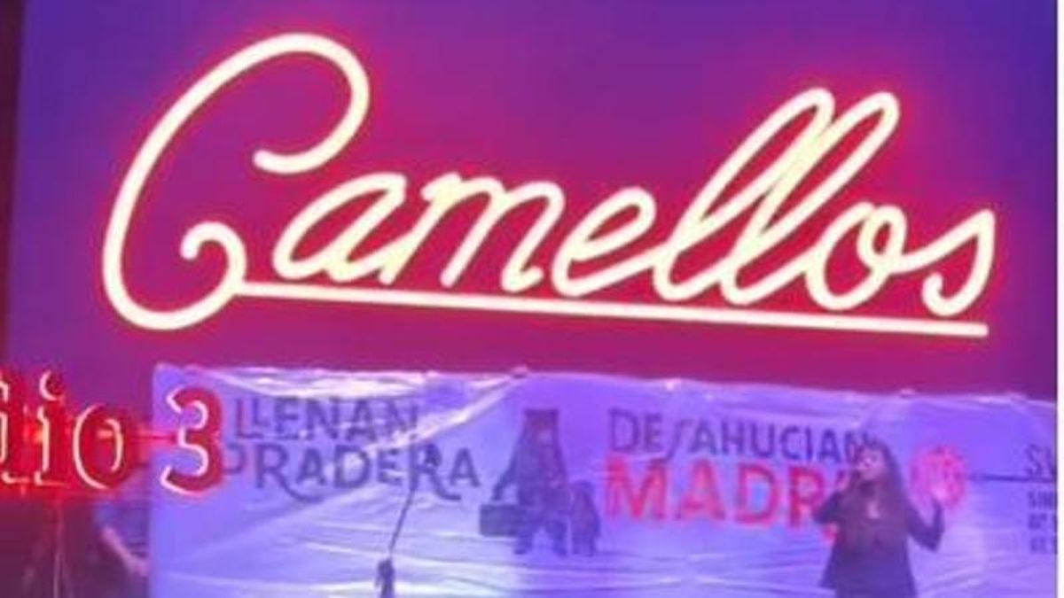 El Sindicato de Vivienda de Carabanchel protesta durante el concierto de Camellos de san Isidro