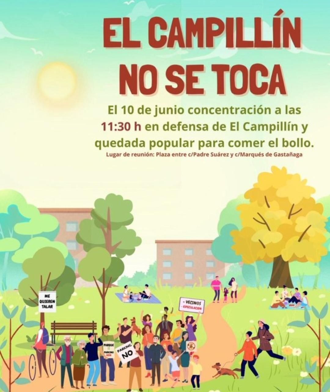Convocatoria concentración El Campillín no se toca