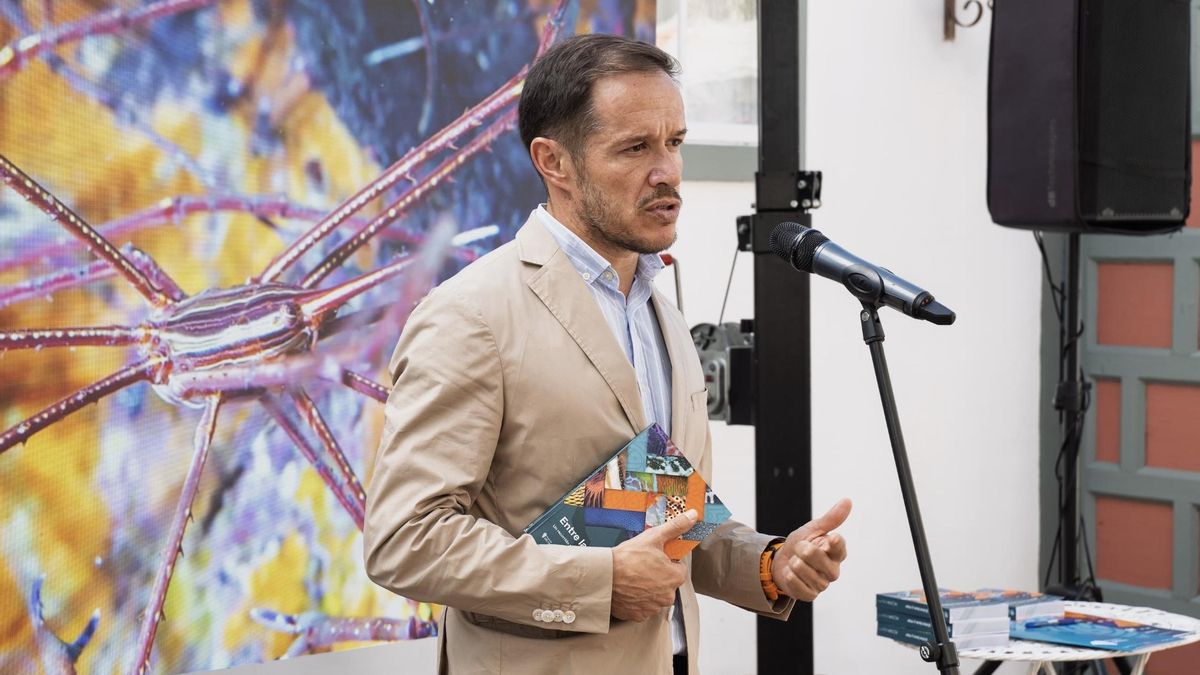 Mariano H. Zapata, Transición Ecológica y Energía  del Gobierno de Canarias durante el acto del proyecto Delta celebrado este viernes en la Villa y Puerto de Tazacorte.