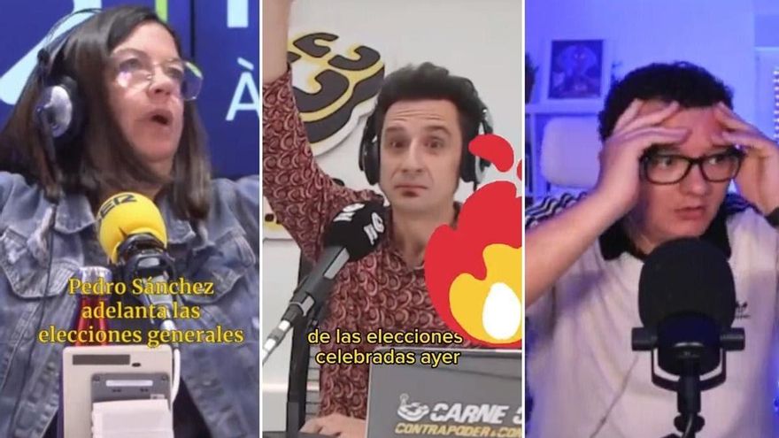 Àngels Barceló, Javier Gallego y Facu Díaz