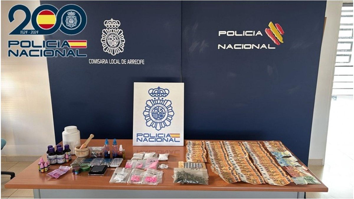 La Policía desmantela cuatro puntos de venta de droga en Arrecife y detiene a cuatro personas
