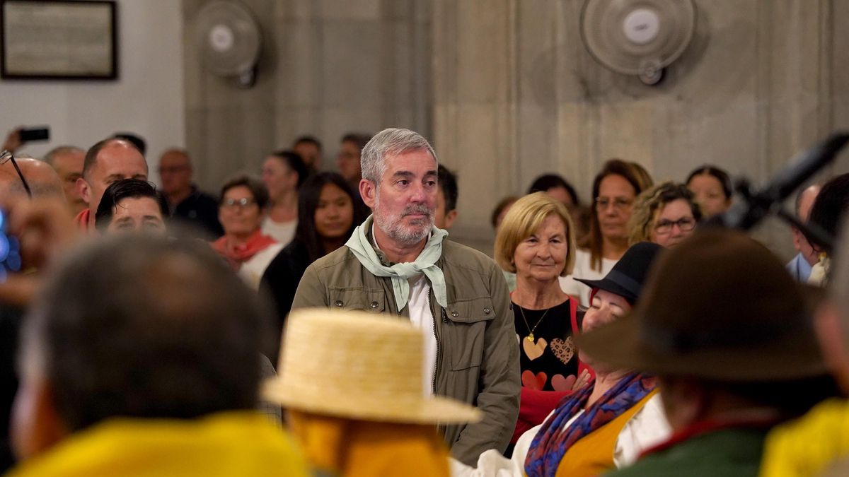 El presidente de Canarias, Fernando Clavijo, en los actos con motivo de la peregrinación de la Virgen de Candelaria.
