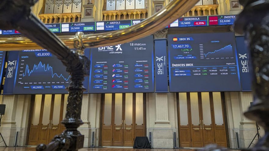 Imagen de este miércoles de la Bolsa de Madrid. EFE/ Vega Alonso