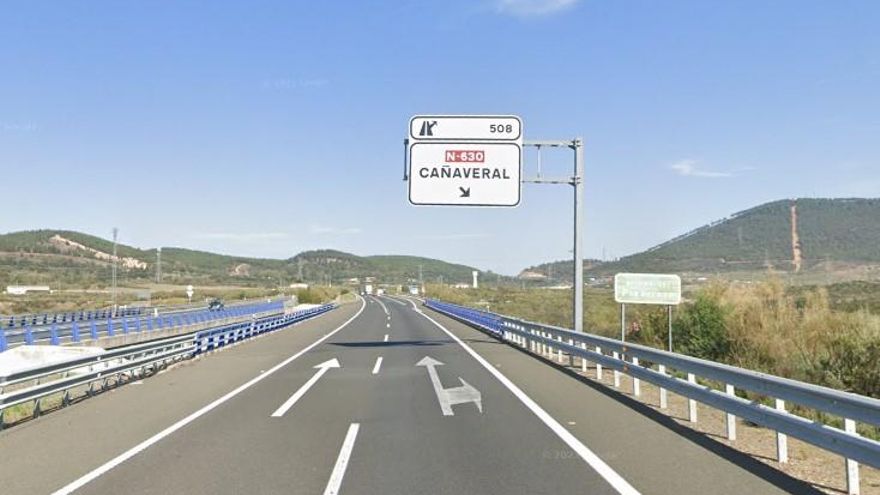 La autovía A-66 sentido norte, cortada entre Cañaveral y Plasencia hasta finales de junio