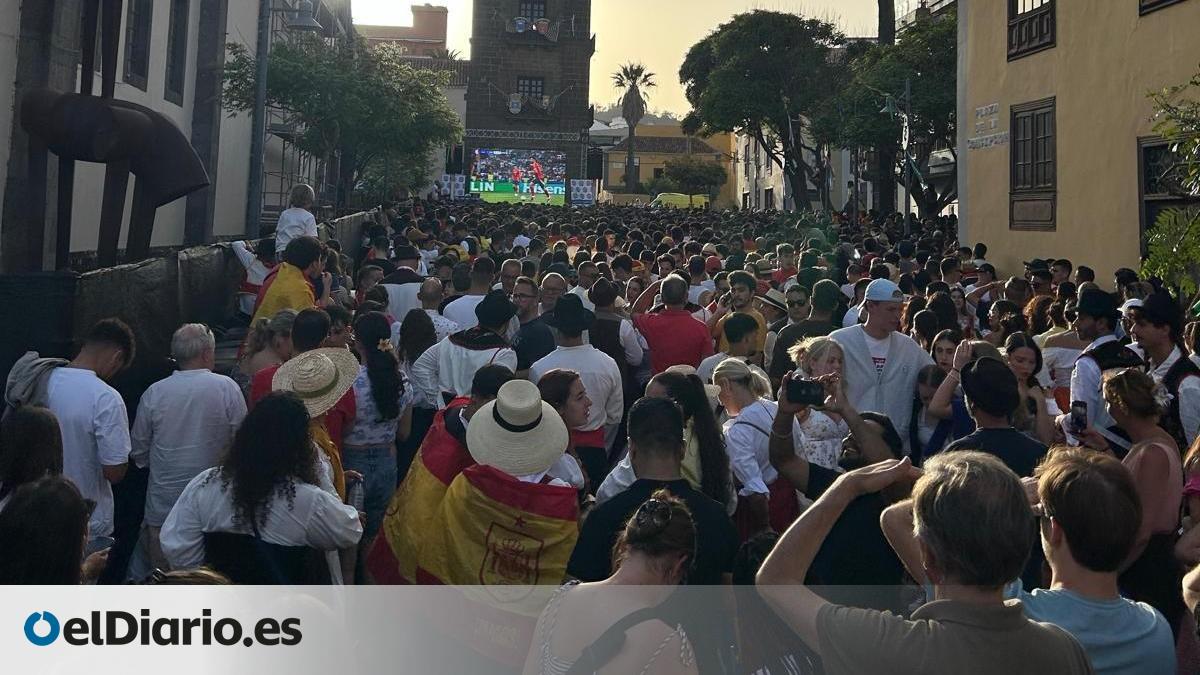Polémica en La Laguna por proyectar el partido de España-Bélgica en una de sus fiestas tradicionales más importantes