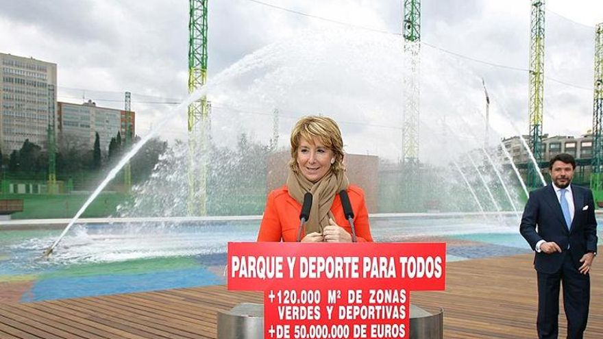 Esperanza Aguirre e Ignacio González en la inauguración de las instalaciones en marzo de 2007.