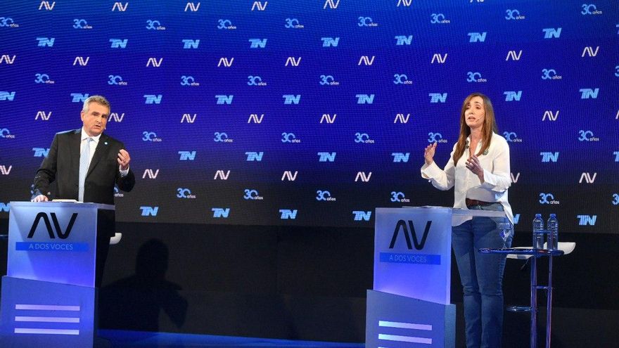 En el debate de vices, la indignación anti-K de Villarruel se impuso a un Rossi aferrado al libreto