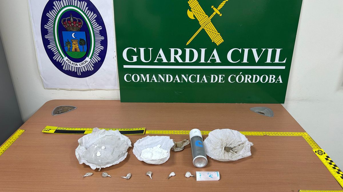 Droga intervenida en la operación en Montilla.