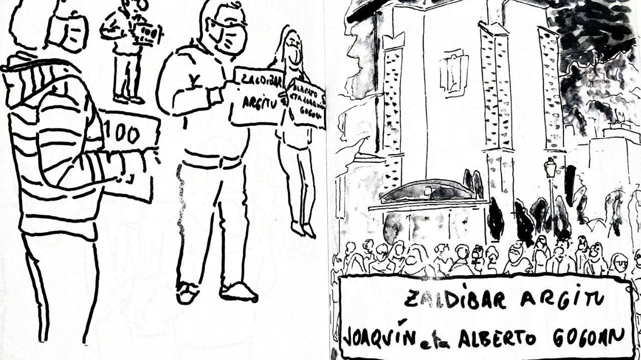 Manifestación por los 100 días tras el derrumbe de Zaldibar