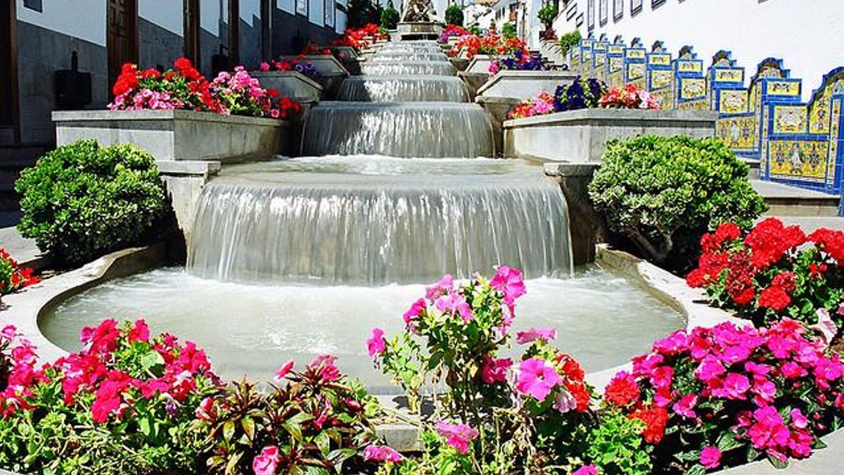 Cascada del Paseo de Gran Canaria y de Canarias, en Firgas
