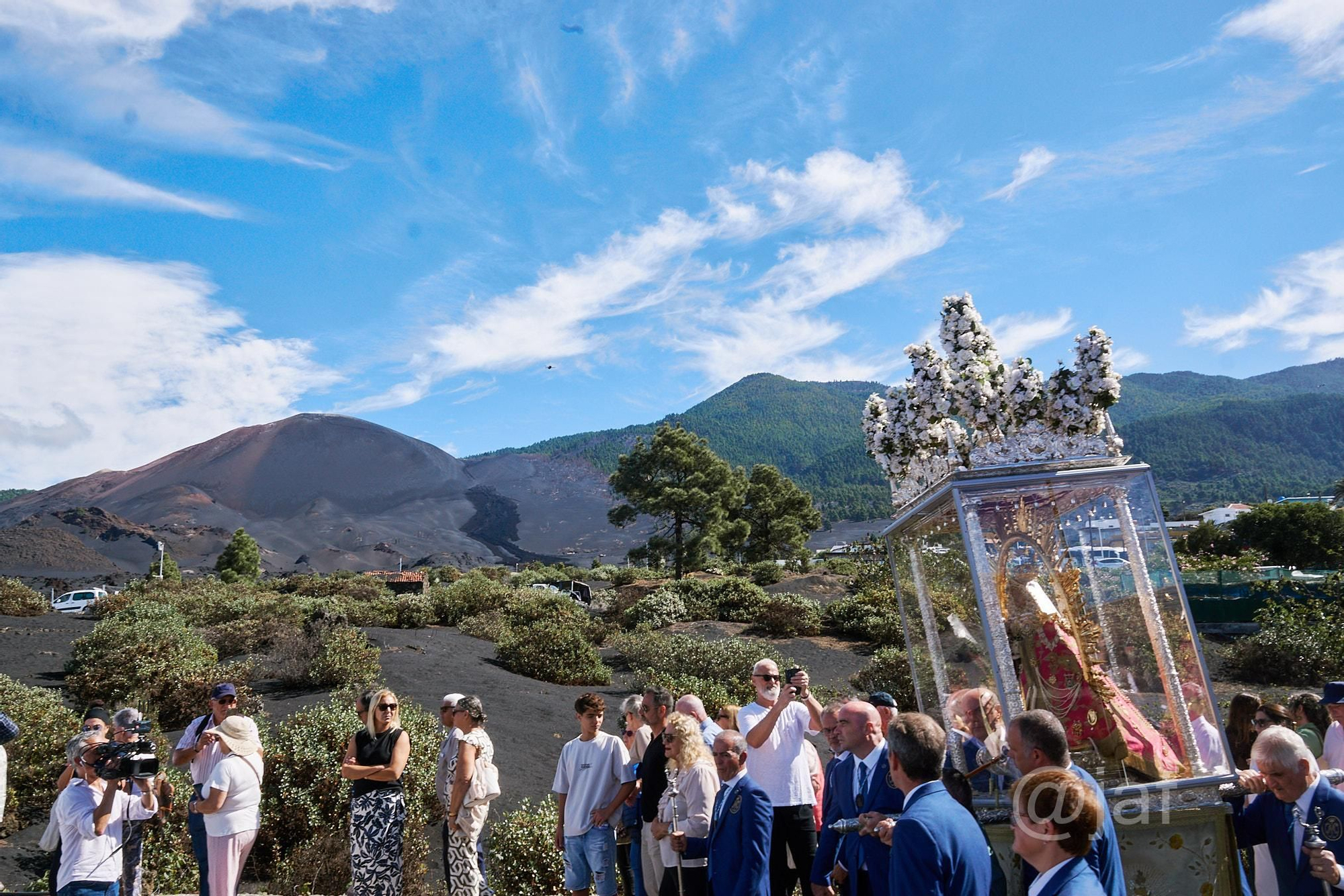 Visita de la Virgen de las Nieves este sábado al cementerio de Los Ángeles, en Las Manchas (Los Llanos de Aridane).