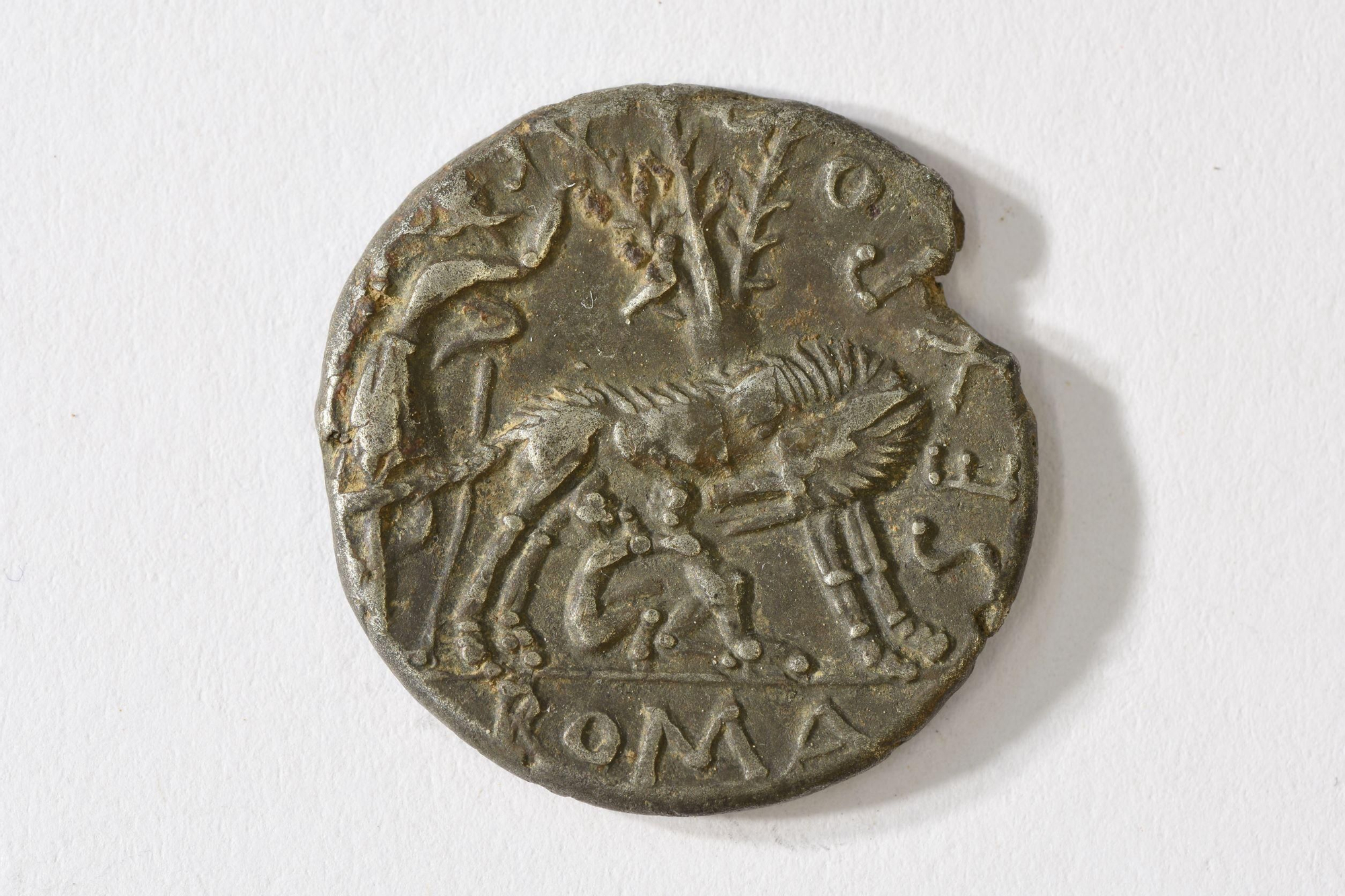 Reverso de denario de plata, ceca Roma, 137 a.C.