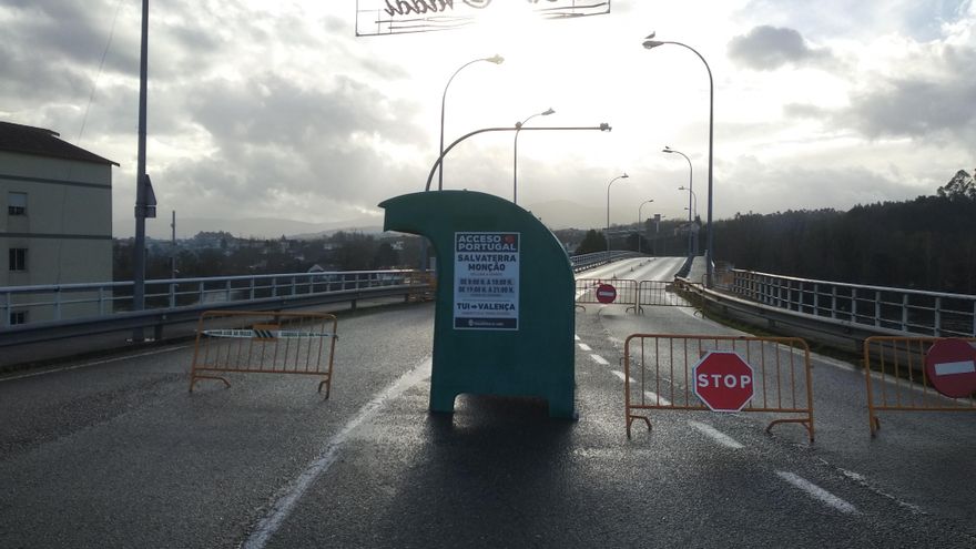 Puesto fronterizo en Salvaterra.