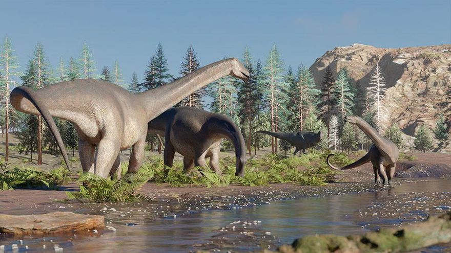 Hallan una nueva especie de dinosaurio herbívoro de cuello largo en Neuquén