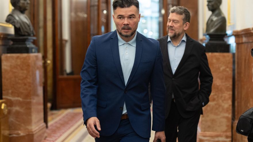 El portavoz de ERC en el Congreso, Gabriel Rufián,  a 8 de mayo de 2025, en Madrid (España).