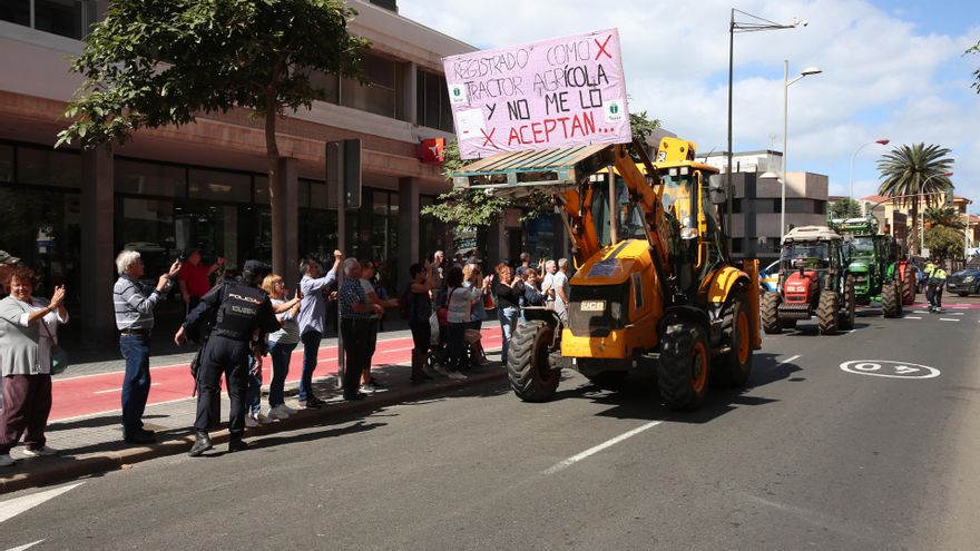 Así se vivió la protesta de agricultores y ganaderos en Gran Canaria