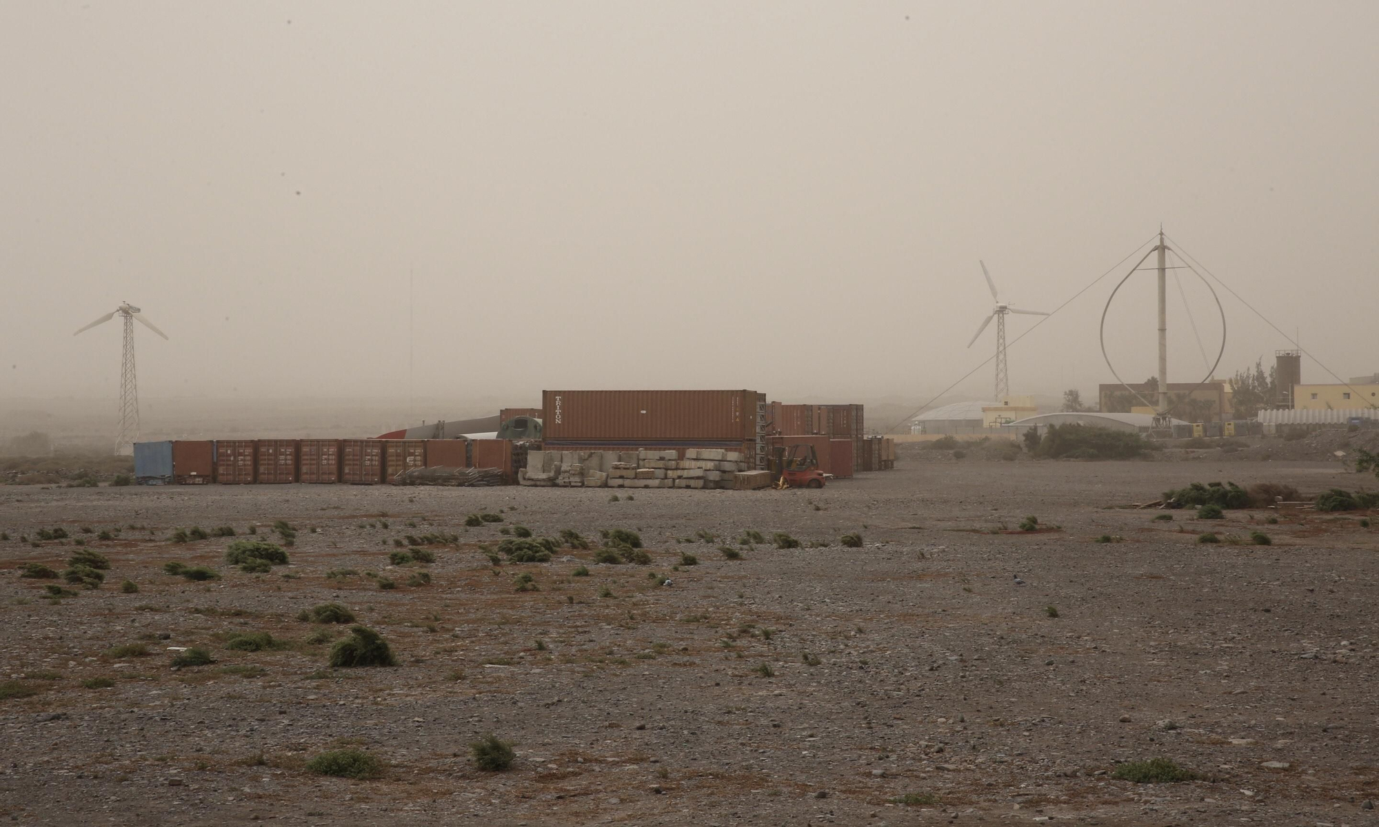 Alta presencia de calima en el sureste de Gran Canaria.