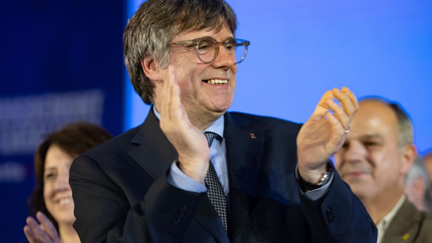 El expresidente de la Generalitat de Catalunya y candidato por Junts, Carles Puigdemont.
