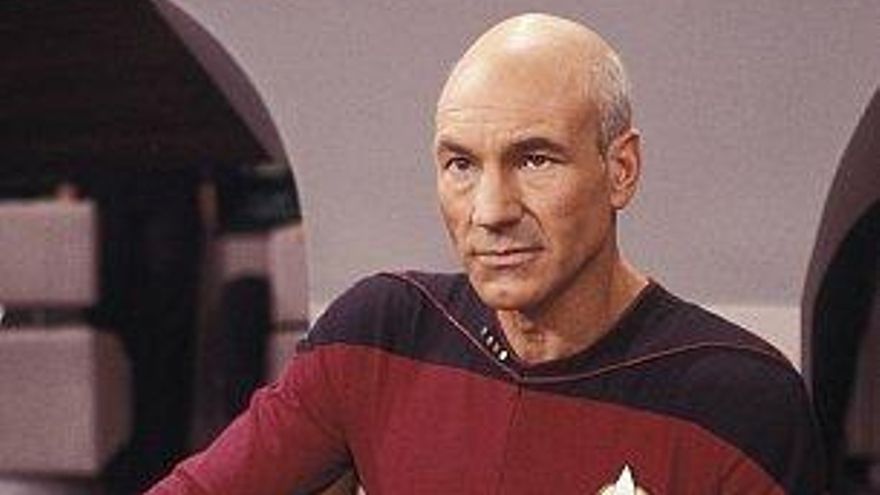 Patrick Stewart como el capitán Jean-Luc Picard en 'Star Trek: la nueva generación'