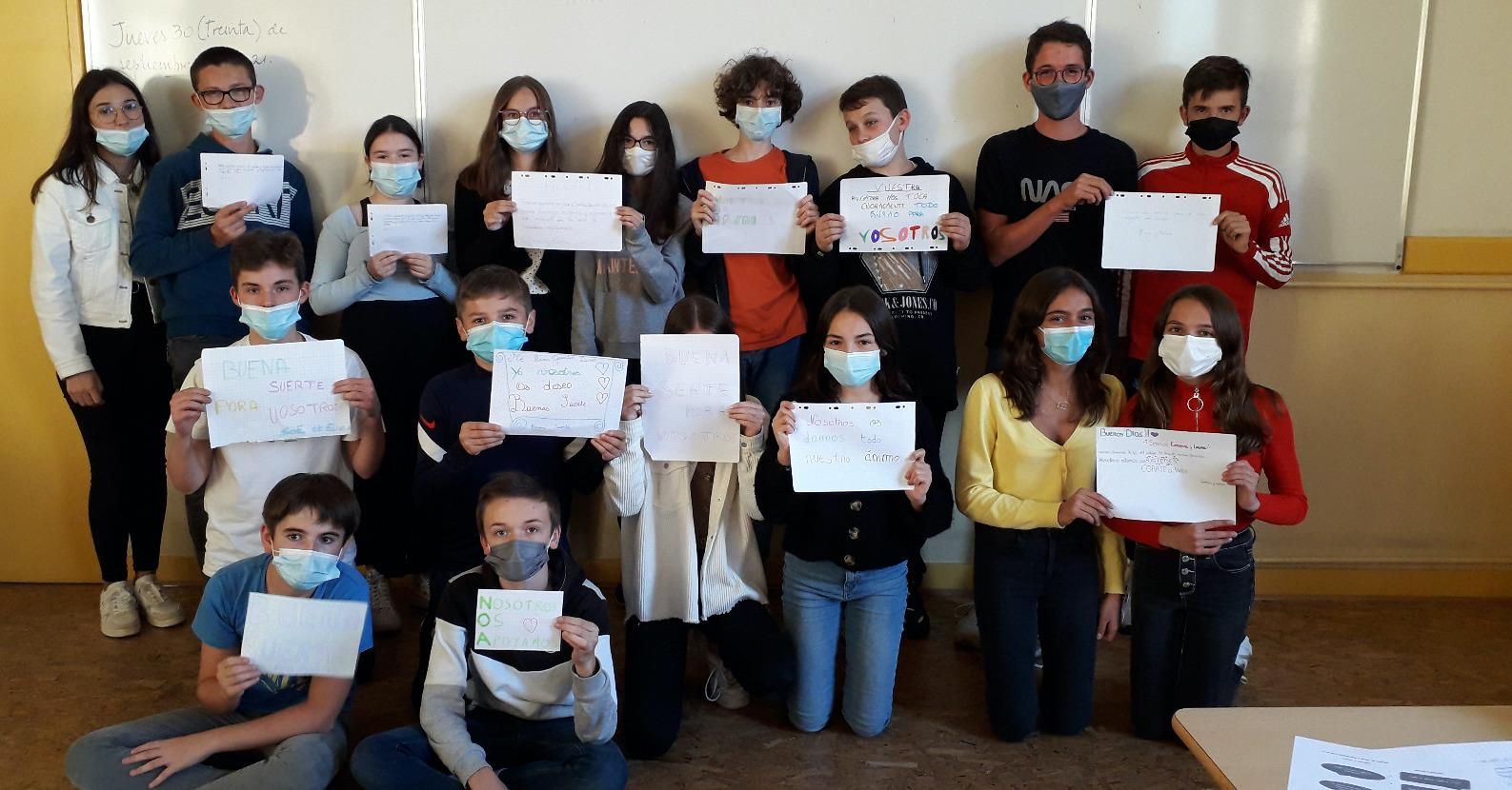 Los alumnos y alumnas que han remitido la misiva de solidaridad.