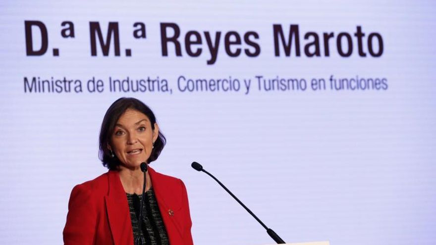 La ministra de Industria, Comercio y Turismo en funciones, Reyes Maroto.