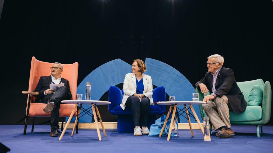 Adolf Beltran, Ada Colau y Joan Ribó.