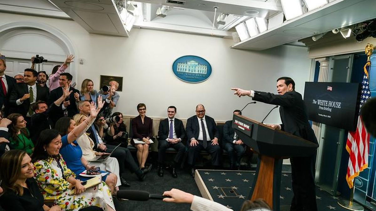 El secretrario de Estado, Marco Rubio, comparece ante la prensa en la Casa Blanca el pasado 5 de mayo.