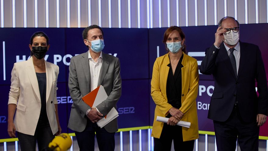 Cuatro de los candidatos al 4M en el debate de la Ser.