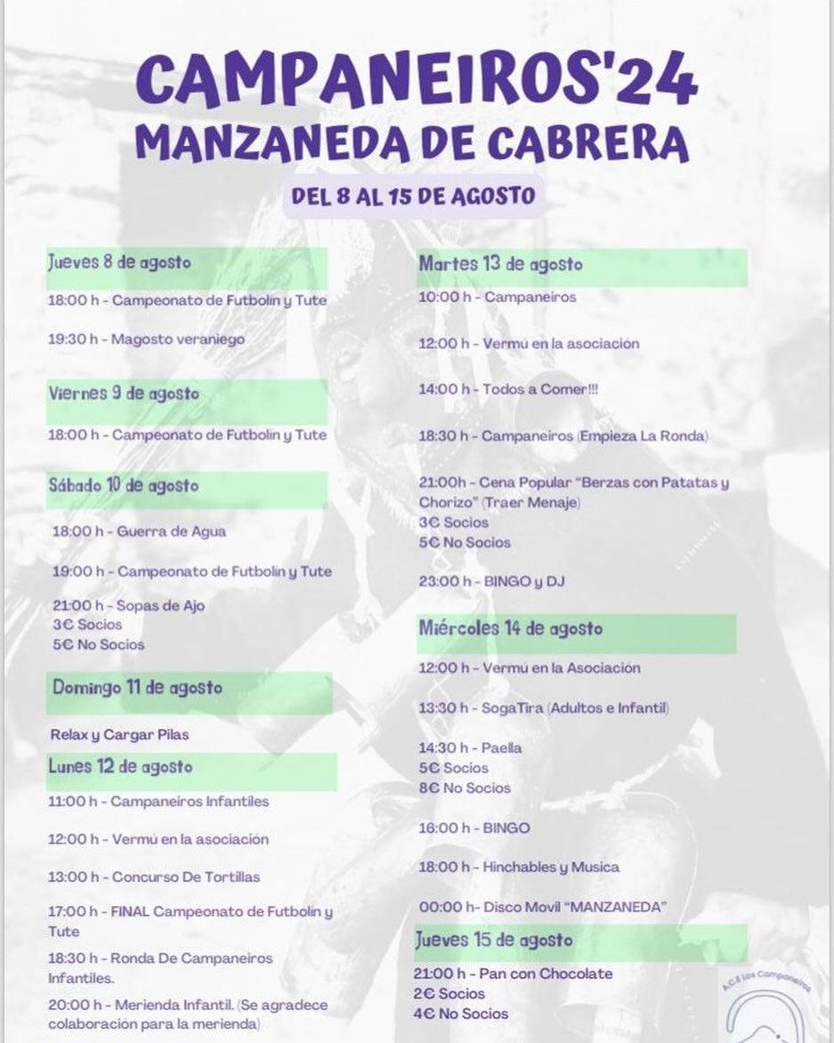 Cartel del evento Campaneiros de Manzaneda de Cabrera.