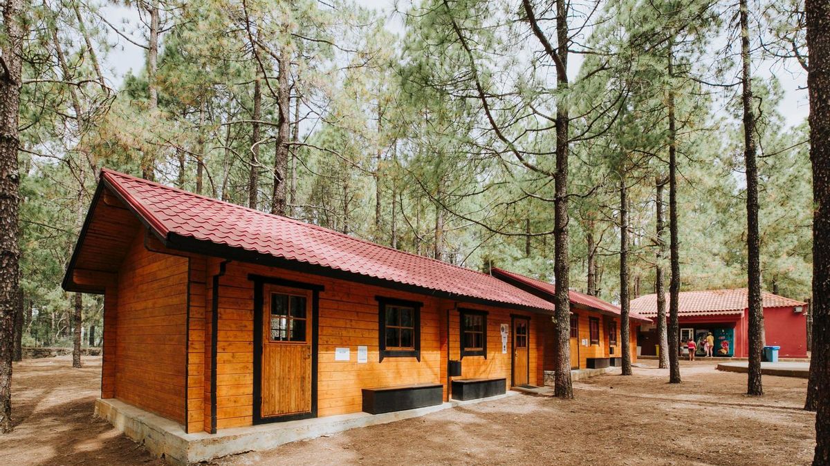 Cabañas en el campamento El Garañón.