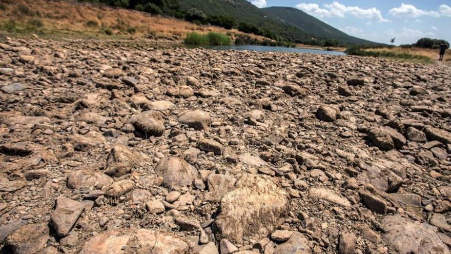 Aspecto del río Guadiana a su paso por Puebla de Don Rodrigo (Ciudad Real).