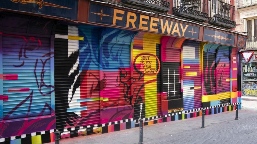 Visa de la obra de Dante Arcade, segundo premio de Pinta Malasaña 2022