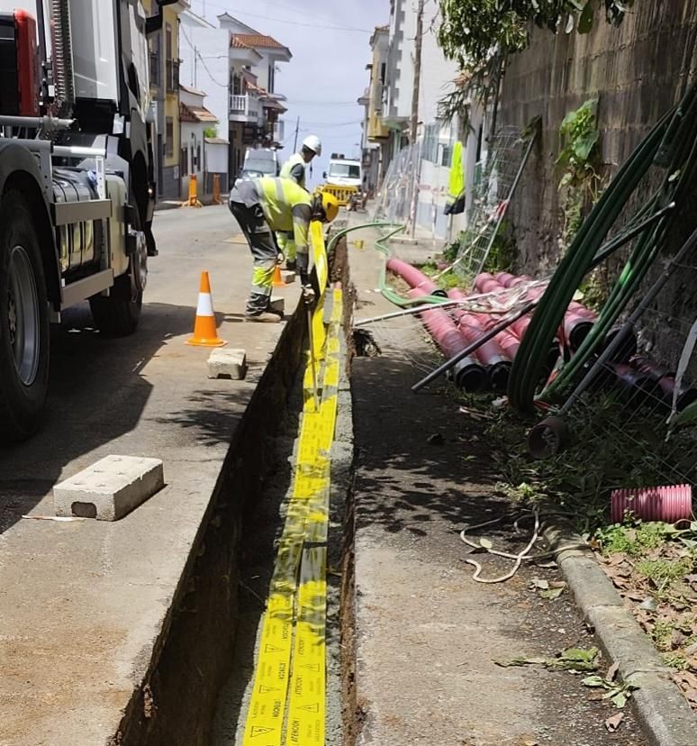 Obras realizadas por e-distribución en Teror.