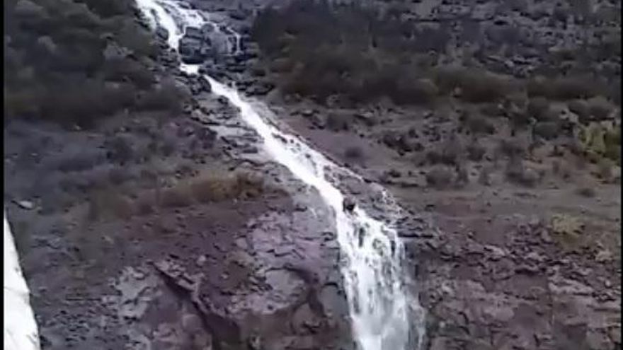 La lluvia, una alegría para la cumbre de Gran Canaria