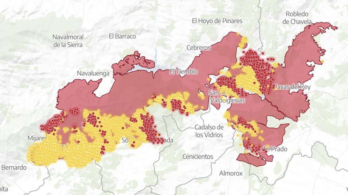 MAPA | Así evoluciona el incendio de Madrid y Ávila en las horas clave antes de la ola de calor