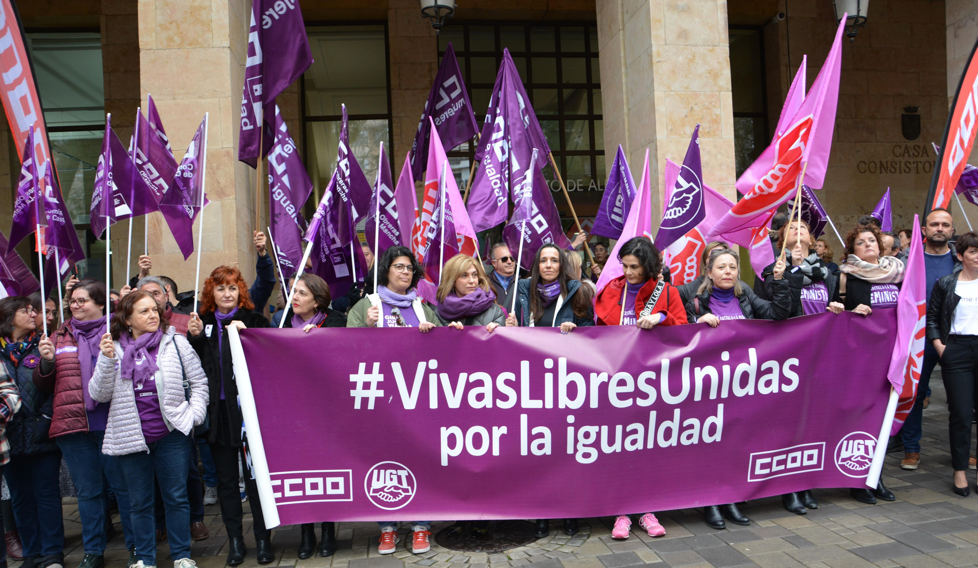 Concentración de CCOO en Albacete