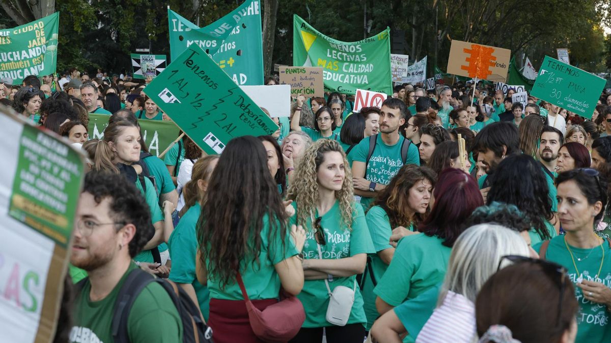 Manifestación en defensa de la educación pública en Madrid