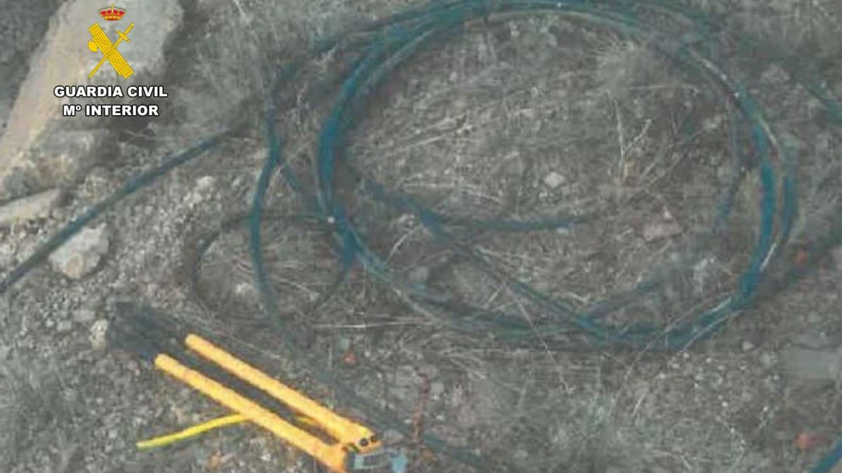 Parte del cable cortado