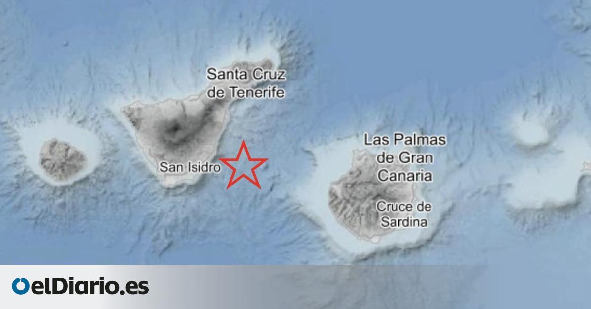 Registrado un terremoto de magnitud 3.4 entre Tenerife y Gran Canaria sentido por la población