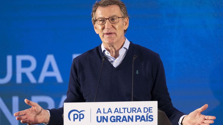 Feijóo hace equilibrios para escenificar un perfil moderado y no defraudar al ala radical del PP